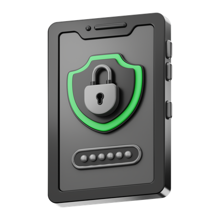 Mobile Lock  3D Icon