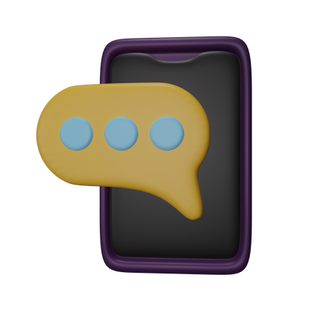 Mobile Message  3D Icon