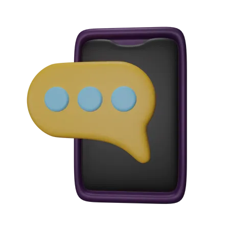 Mobile Message  3D Icon