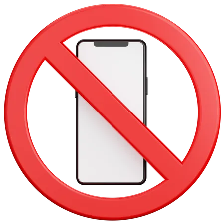 Mobile Prohibited  3D Icon