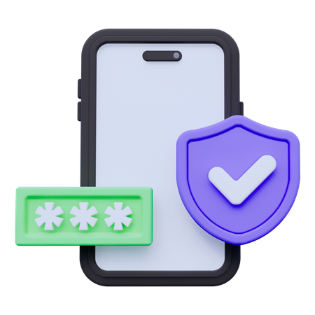 Mobile Protection  3D Icon