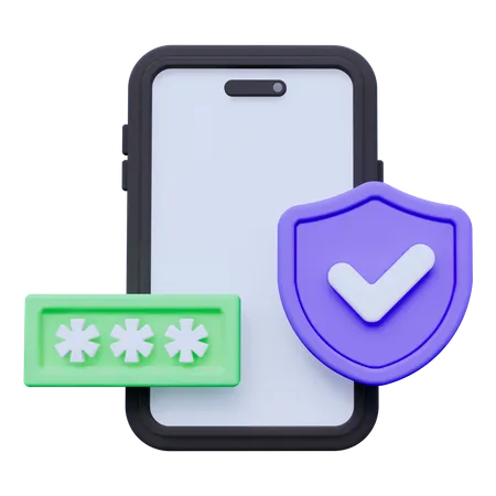 Mobile Protection  3D Icon