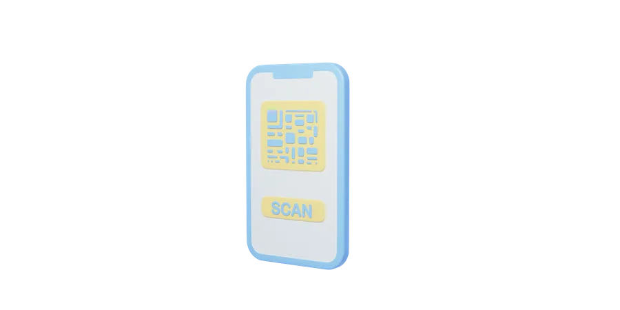 Mobile Qr Code  3D Icon