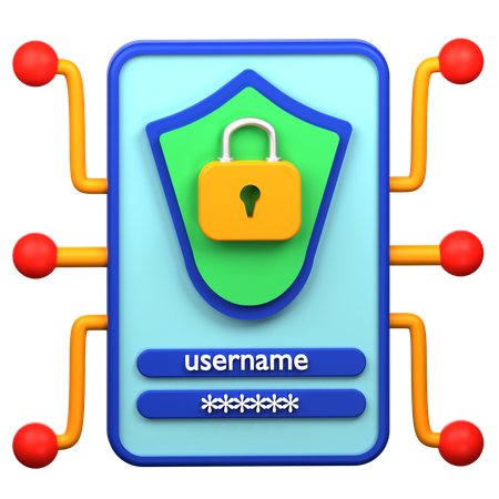 Mobile Security  3D Icon