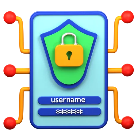 Mobile Security  3D Icon