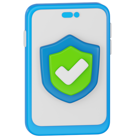 Mobile Security  3D Icon