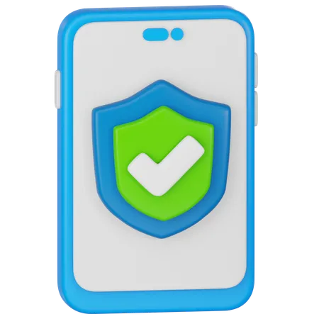 Mobile Security  3D Icon