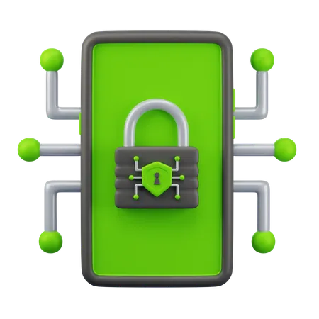 Mobile Security  3D Icon