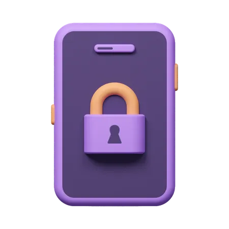 Mobile Security  3D Icon