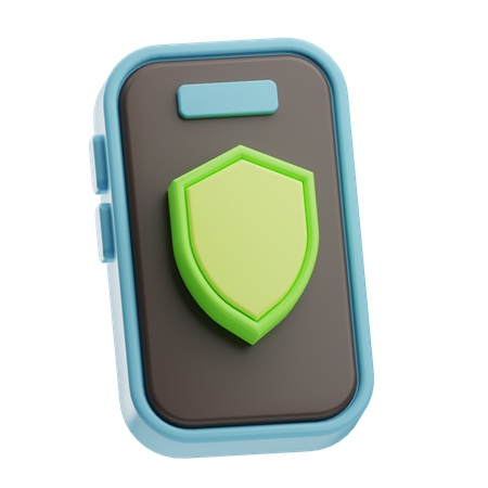 Mobile Shield  3D Icon