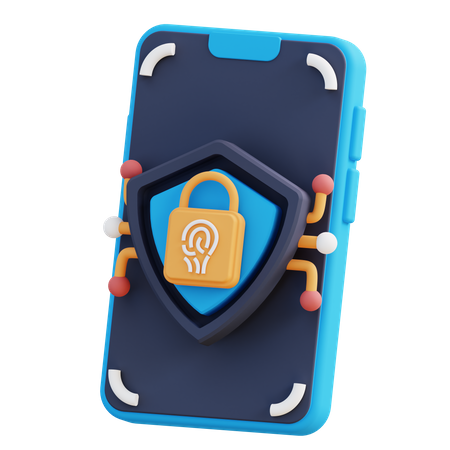 Mobile Shield  3D Icon