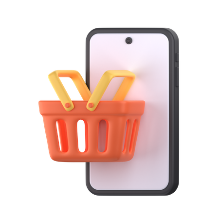 Mobile Shopping  3D Icon