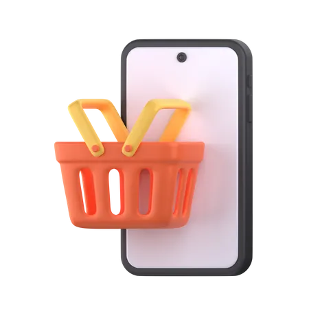 Mobile Shopping  3D Icon