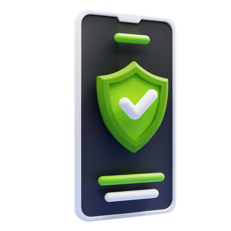 Mobile Sicherheit  3D Icon