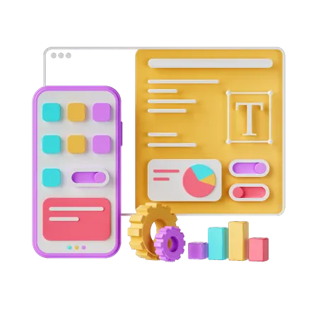 Mobile Ui  3D Illustration