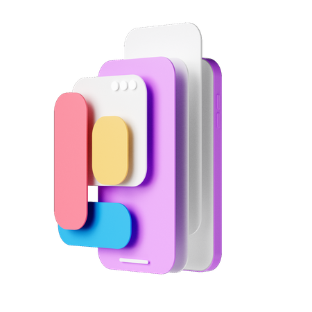 Mobile Benutzeroberfläche  3D Icon