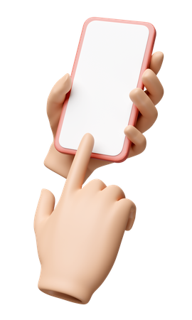 Mobile Using Hand Gesture  3D Icon