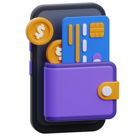 Mobile Wallet  3D Icon