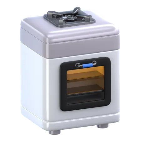 Modern Gas Stove  3D Icon