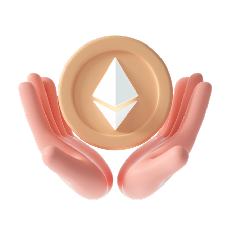 Moeda Ethereum  3D Illustration