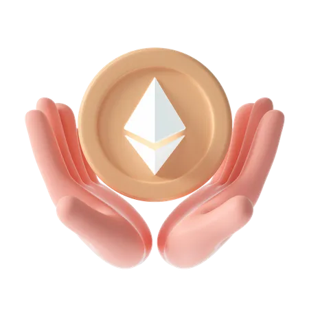 Moeda Ethereum  3D Illustration