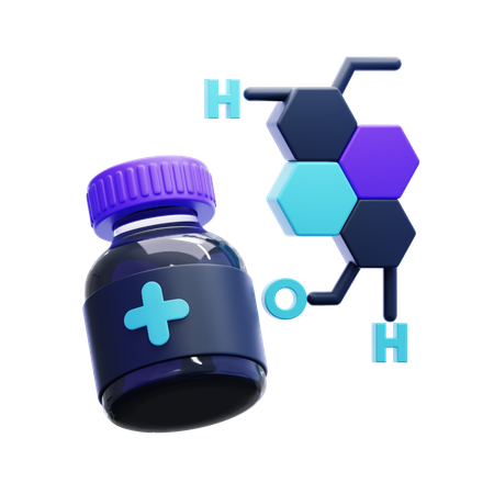 Molécule chimique  3D Icon