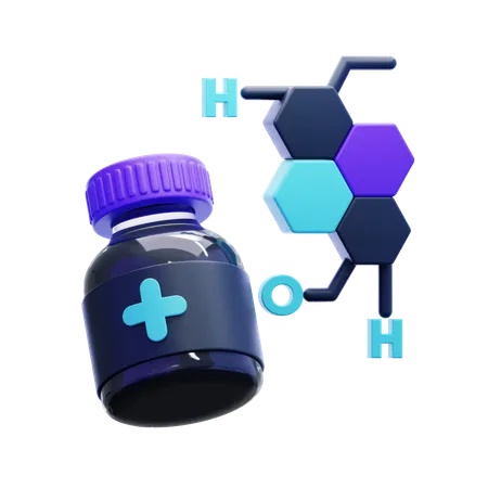 Molécule chimique  3D Icon