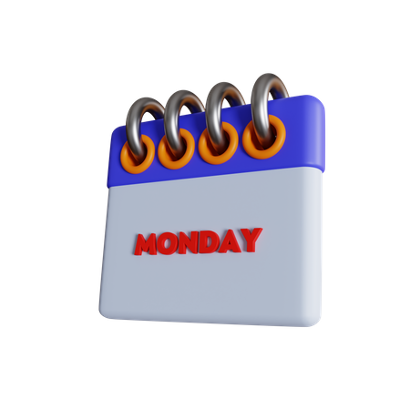 Monday  3D Icon