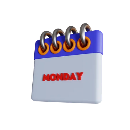 Monday  3D Icon