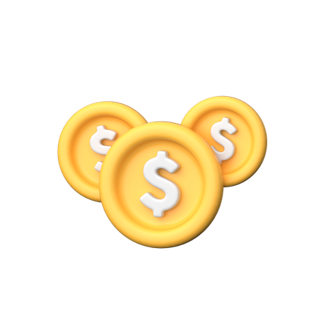 Monedas  3D Icon