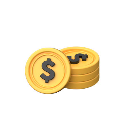 Monedas  3D Icon