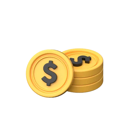 Monedas  3D Icon