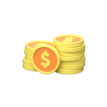 Monedas de un dolar  3D Icon