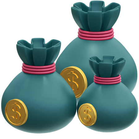 Money Bags  3D Illustration