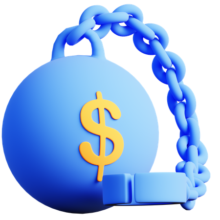 Money Ball And Chain  3D Icon