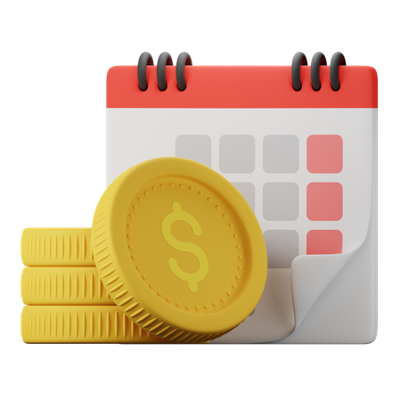 Money Calendar  3D Icon