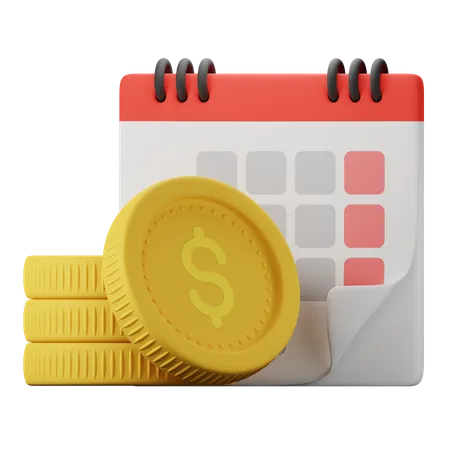 Money Calendar  3D Icon