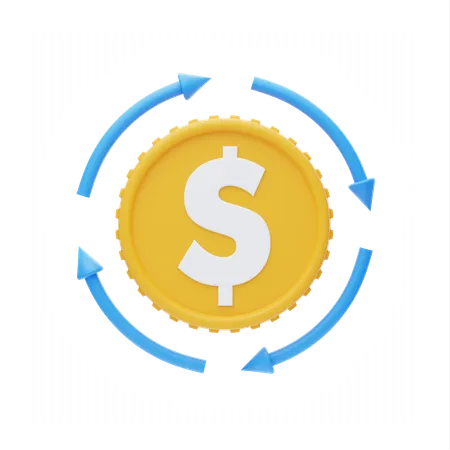 Money circulation  3D Icon