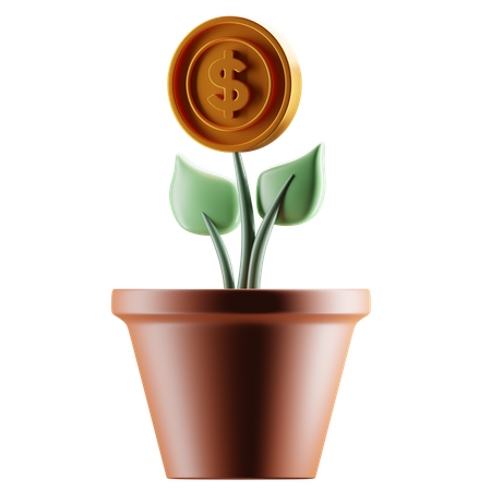 Money Growth  3D Icon