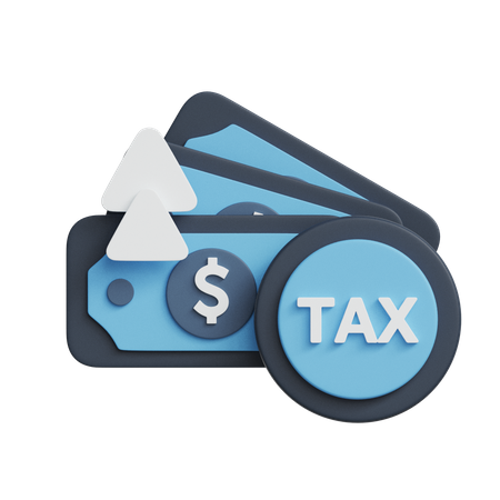 Money Tax Increase  3D Icon