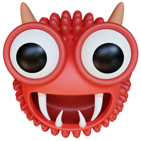 Monstruo ogro rojo  3D Icon