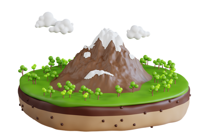 Montaña  3D Icon