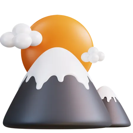 Montaña  3D Icon