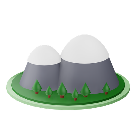 Montaña  3D Icon