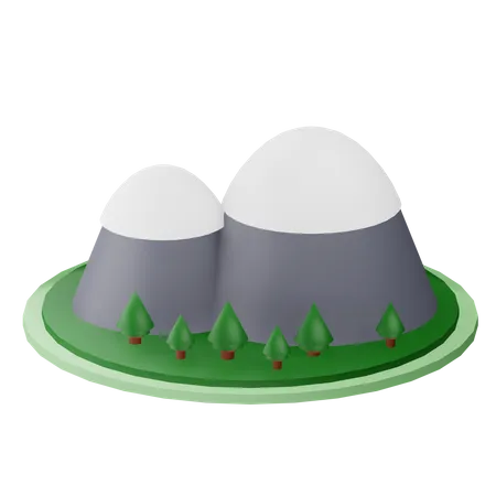 Montaña  3D Icon