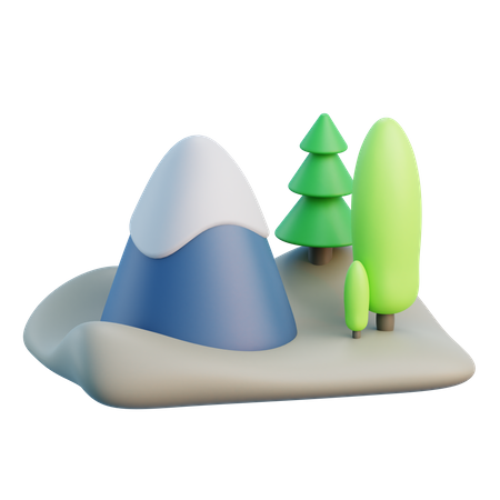 Montaña  3D Icon