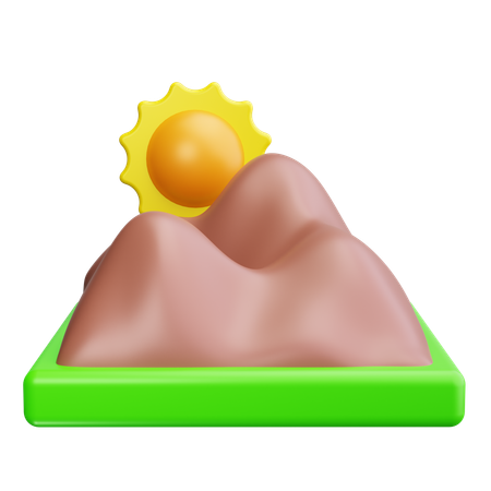 Montanha  3D Icon