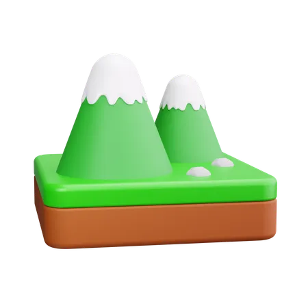 Montanhas  3D Icon