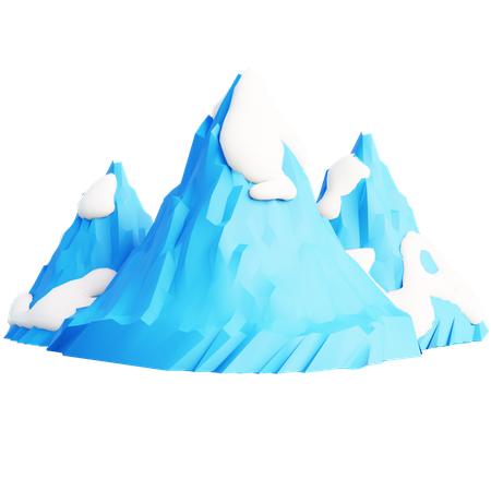 Montanhas cobertas de neve  3D Icon