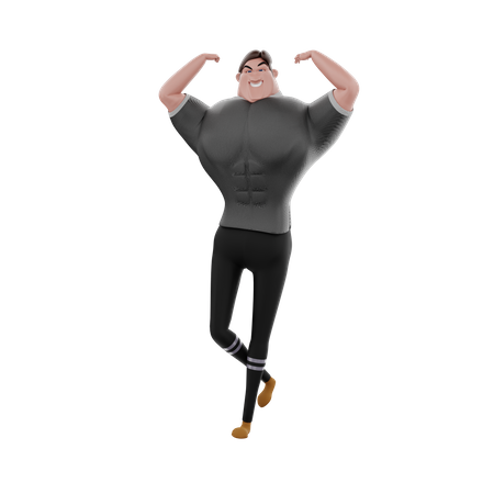 Montrant les biceps  3D Illustration